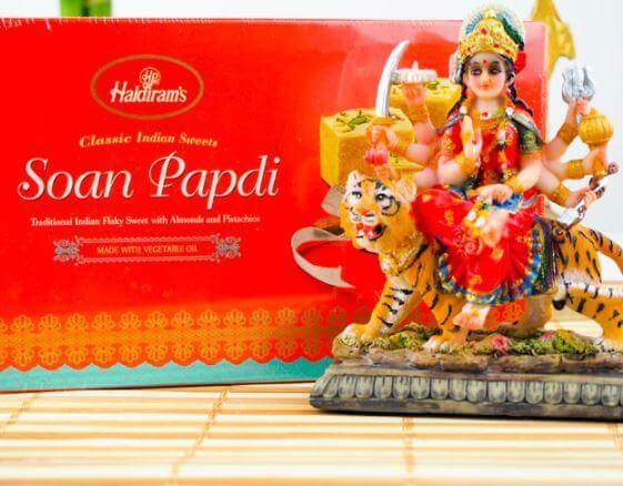 Maa Durga Statue 3.5inch with Soan Papdi- FOR AUSTRALIA