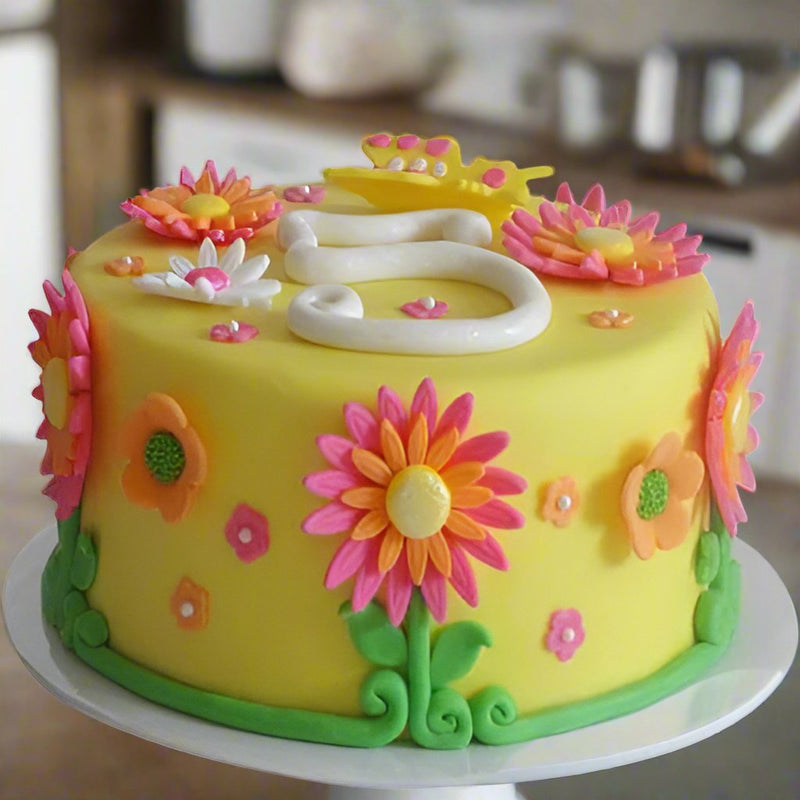 Send Floral Cake to India - Online Birthday Delivery
