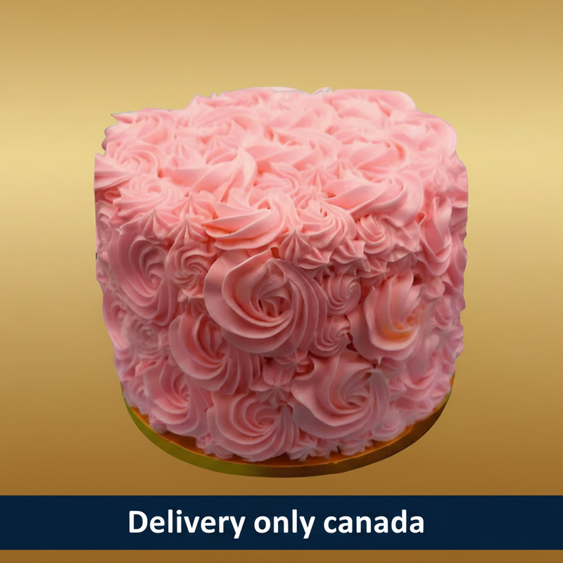 Rose Flower Design Cake - Vancouver