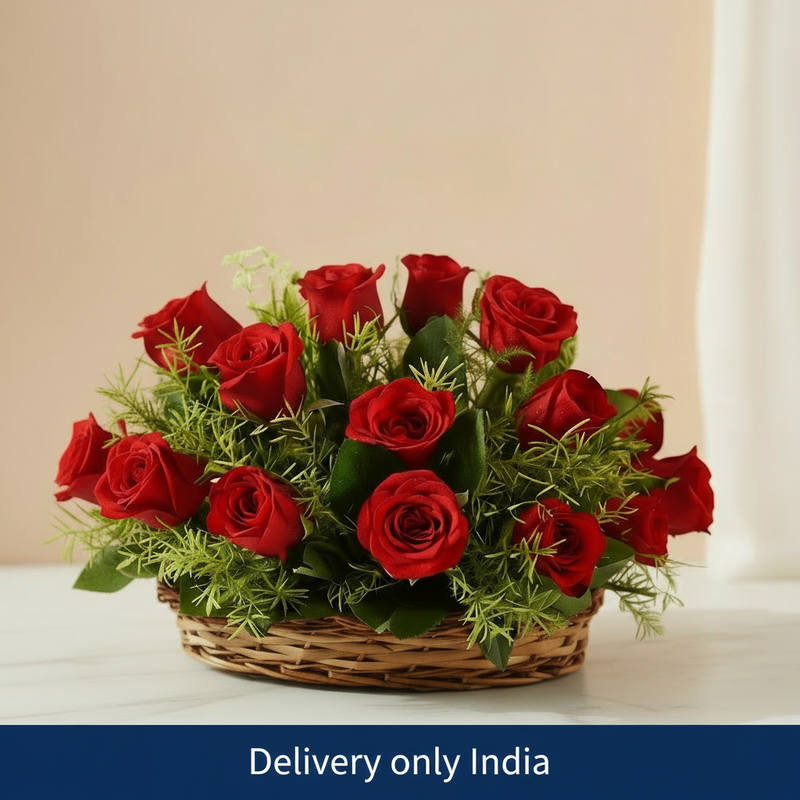 Red roses Basket - 20 - India
