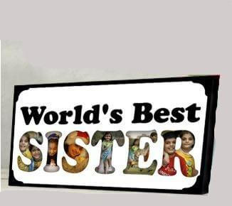 Photo Frame for Sister with photos on Letters – India