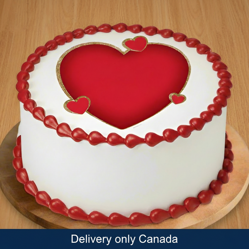 Red Hearts Cake for Love - Canada