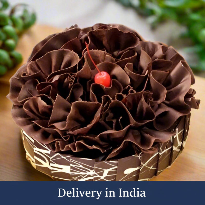 Flower Chocolate Cake - India