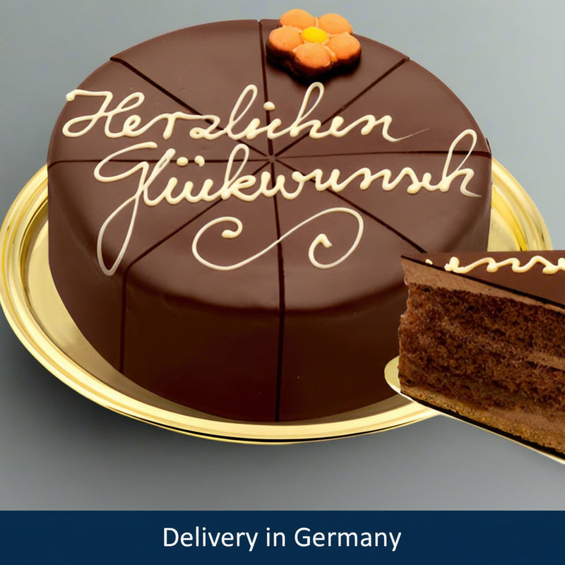 Congratulations Sachertorte Cake - Germany