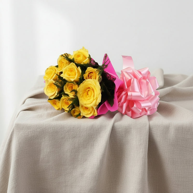 Send Yellow Roses to India - Warm Flower Delivery