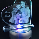 Heart  wide 2d Crystal