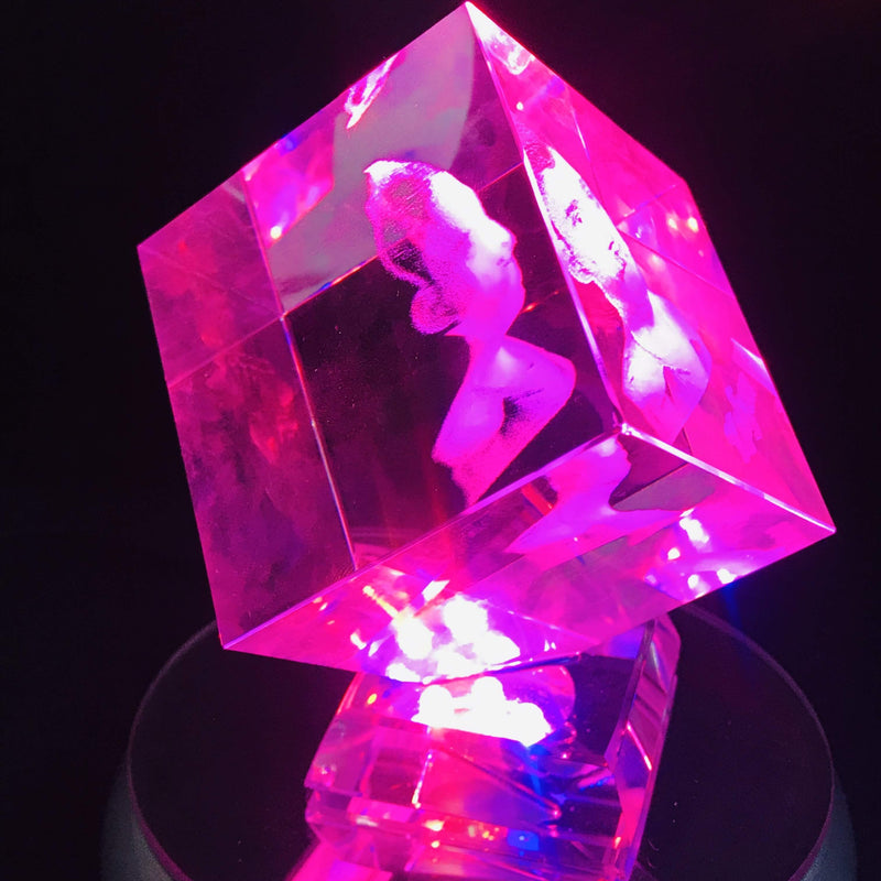 Crystal Cut Cube - Personalized