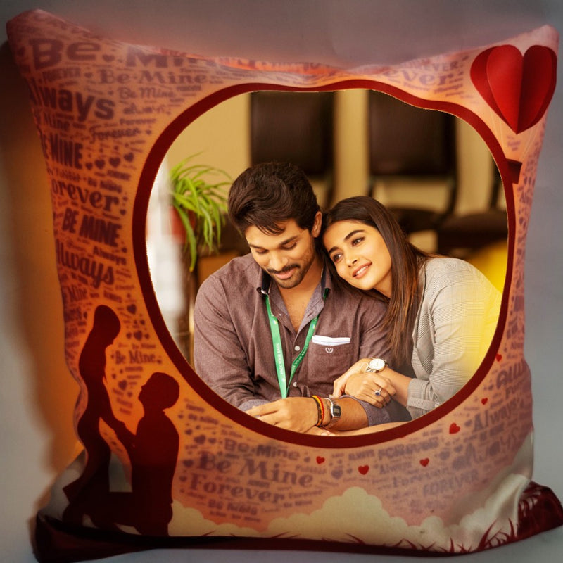 Love Round Design Led Pillow - India