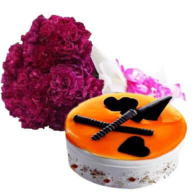 Love for You with Carnations and Cake