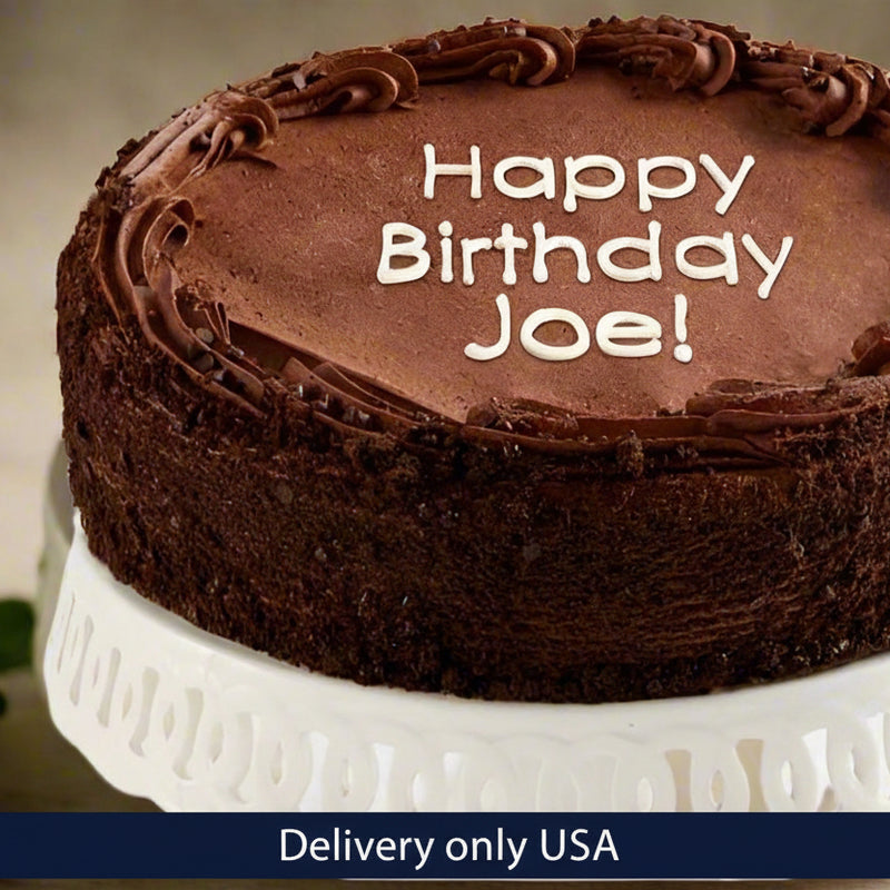 Personalized 10-inch Chocolate Cake - USA
