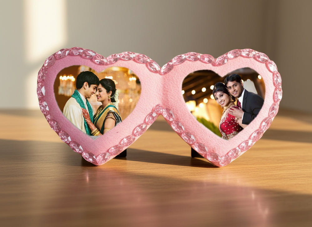 Heart shaped pillow with photo