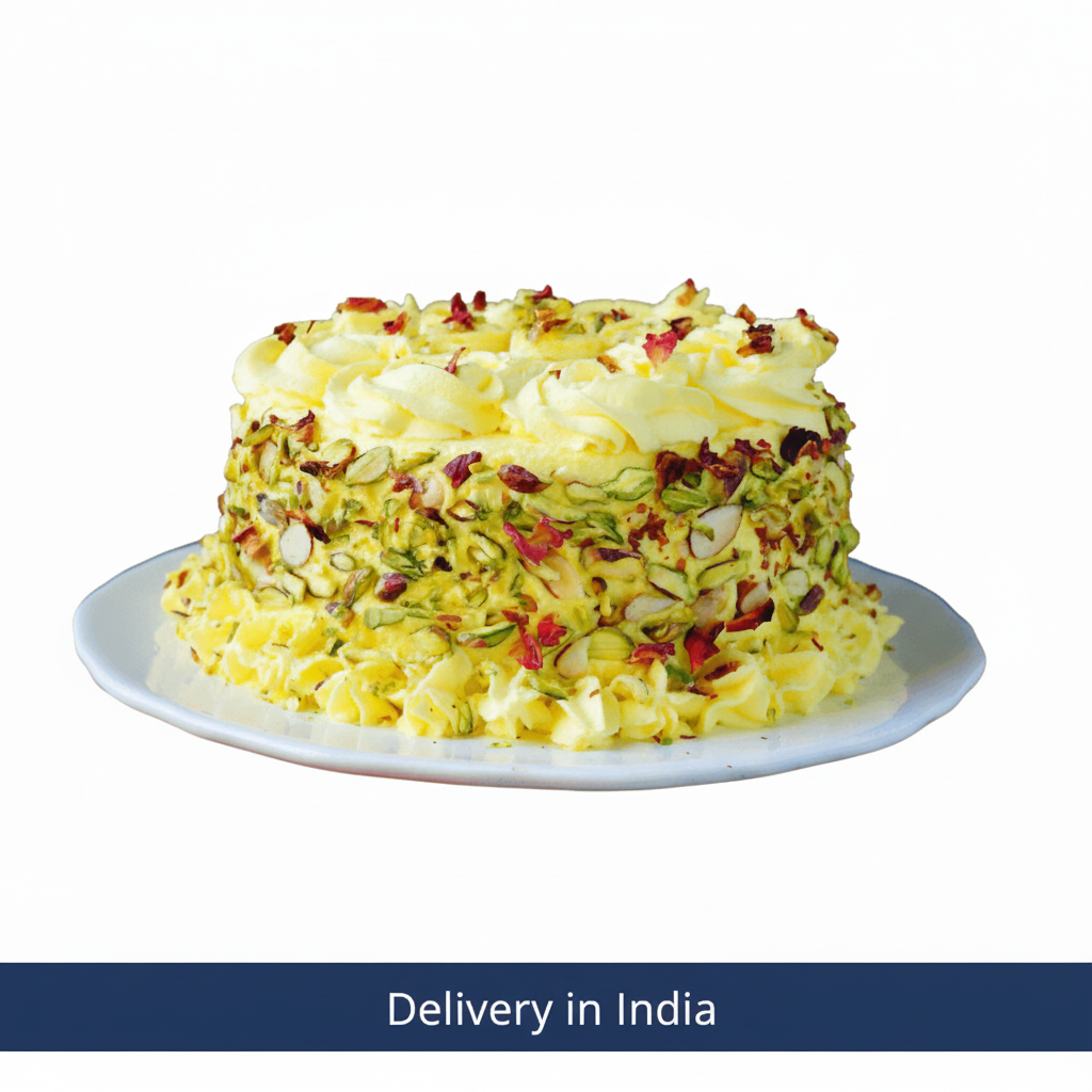 Cream Decor Rasmalai Cake 1 kg - India