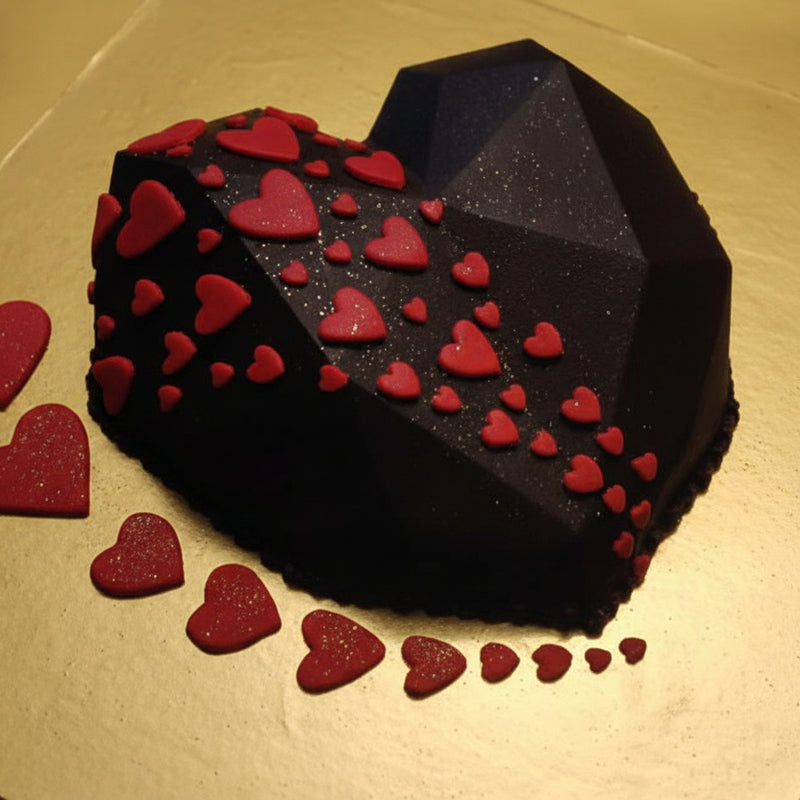 Heart Piñata Cake with Hearts