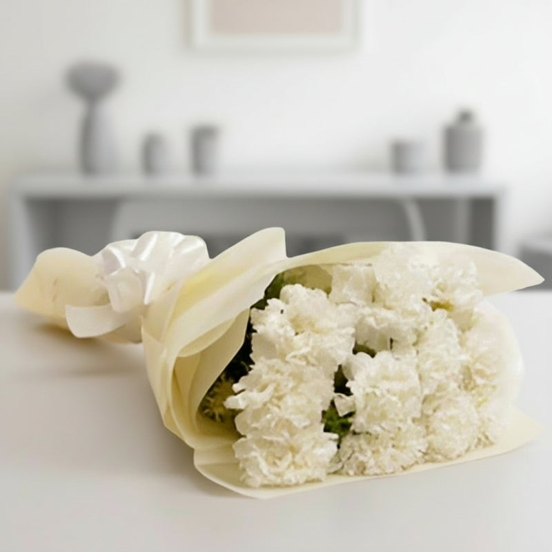 Send White Carnations to India - Online Flower Delivery