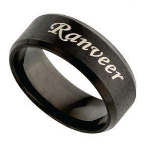 Name Engraved Men's Ring - India