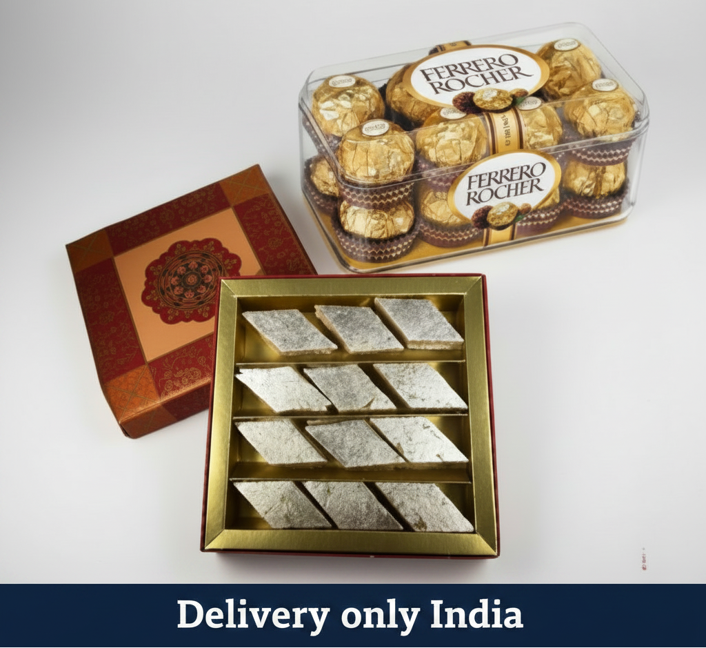 Kaju Katli & Ferrero Rocher – India