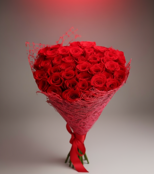 Premium Packing Red Roses – India