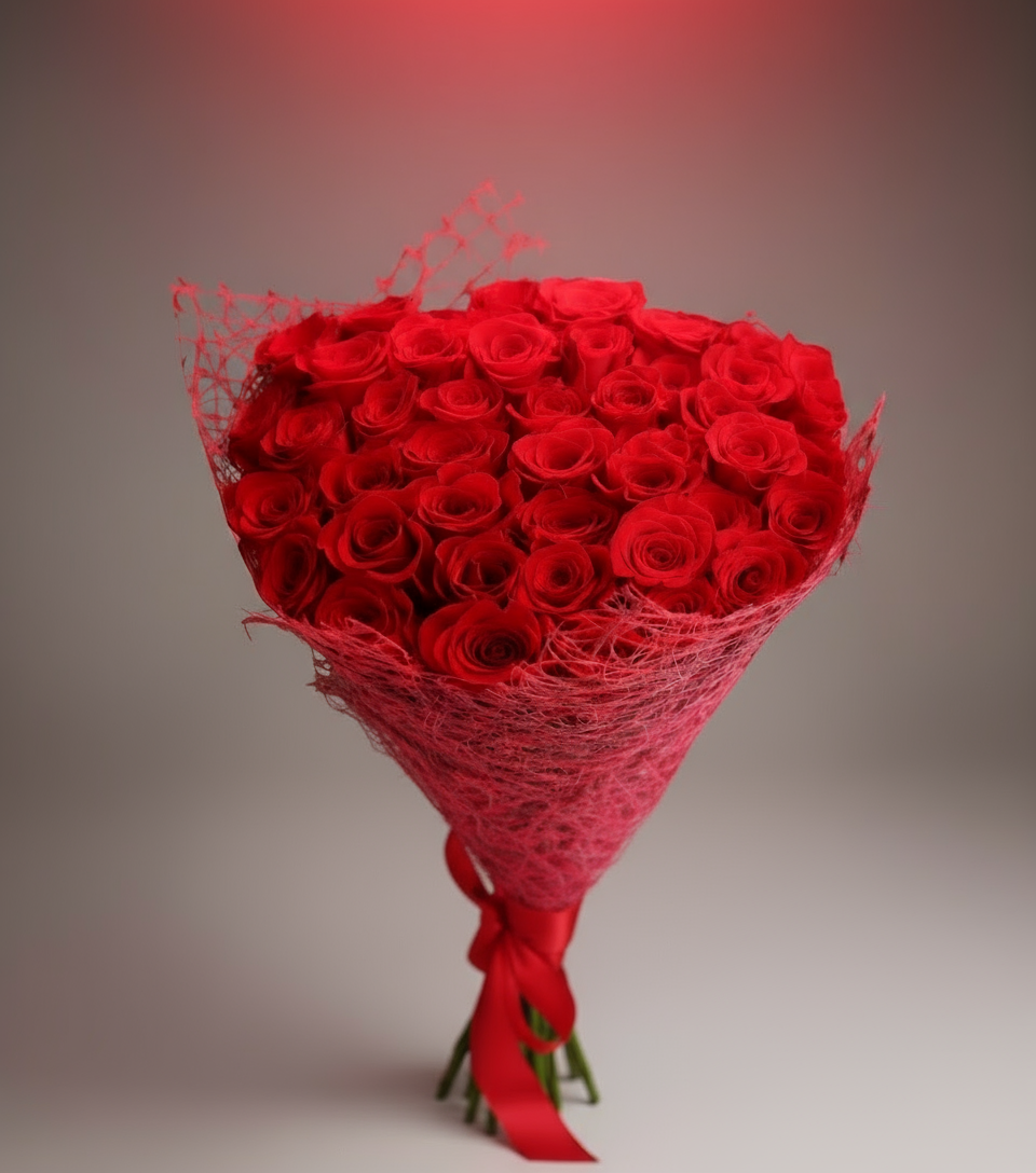 Premium Packing Red Roses – India