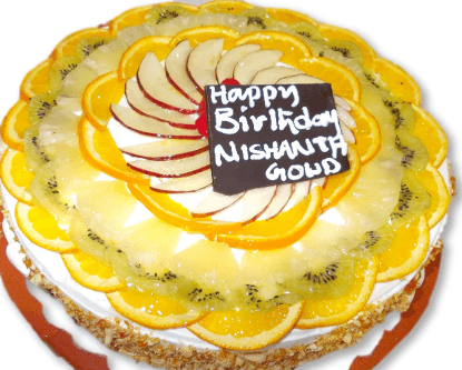 Order Happy Birthday Fruit Cake to india - Online Delivery
