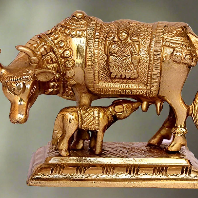 Order Kamdhenu Brass Sculpture - Send Gifts to India