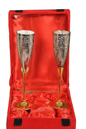 Brass Wine Glass with Gift Box