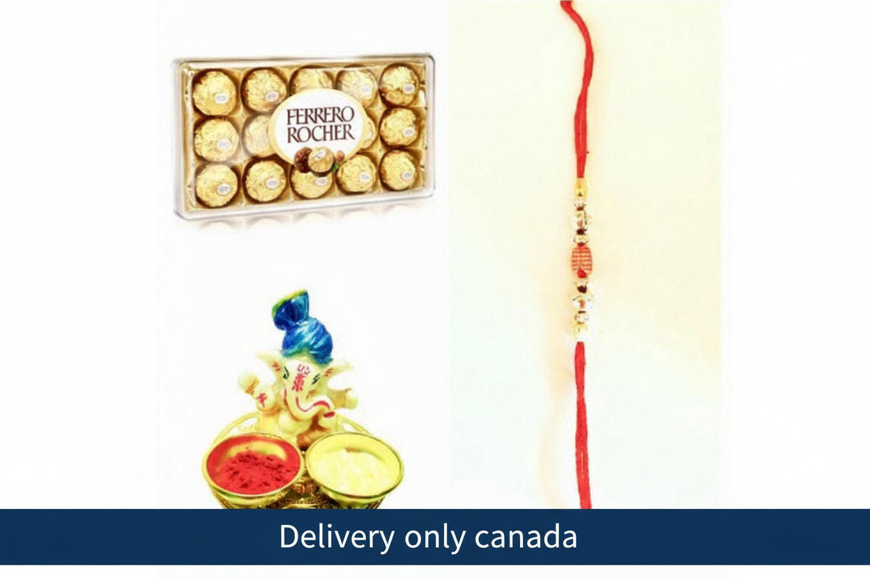 Rakhi Thali with Ferrero rochers – delivery in Canada
