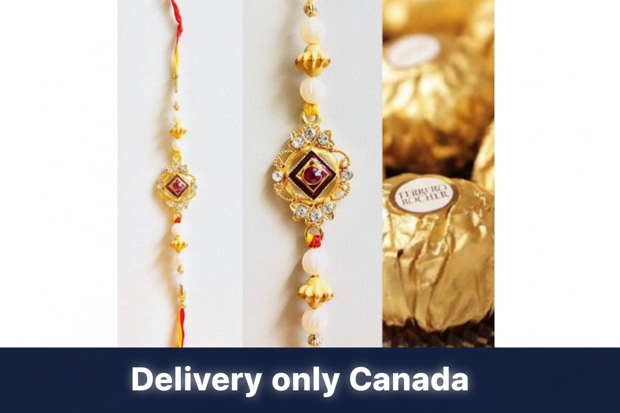 Rakhi with 16pc Ferrero rochers – delivery in Canada