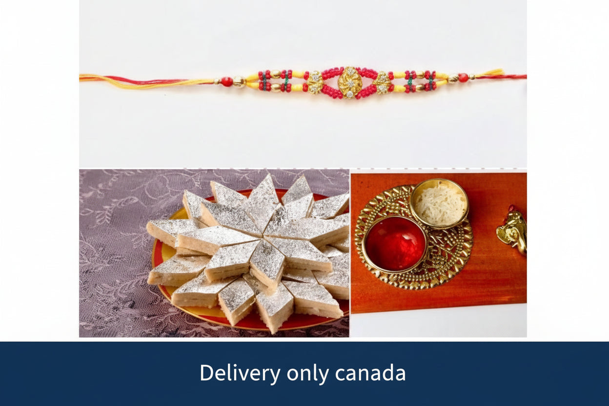 Rakhi with Kaju Katli 1Lb – delivery in Canada