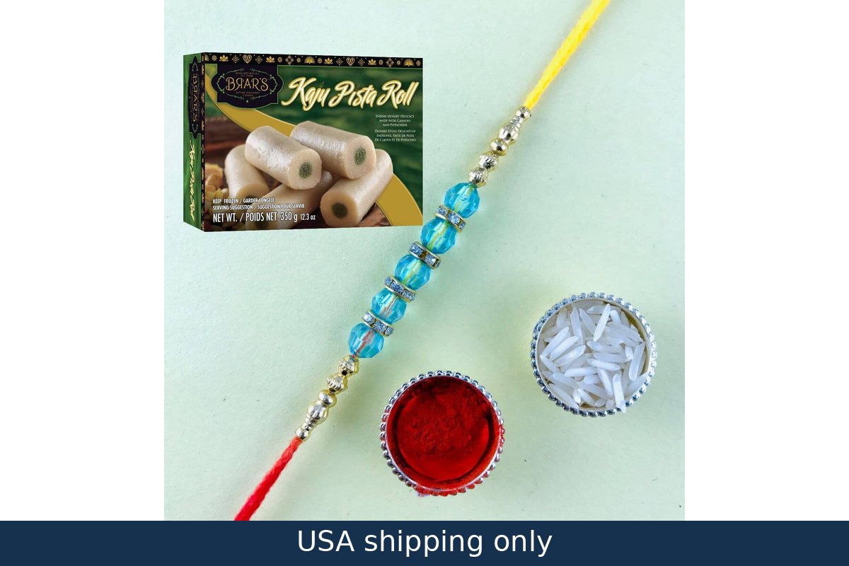 Rakhi with Kaju Pistaroll – delivery in USA