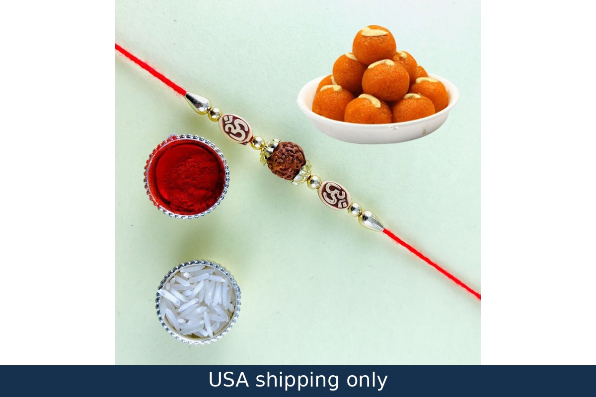 Rakhi with motichoor laddo 25 – delivery in USA
