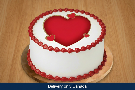 Red Hearts Cake for Love – delivery in Canada