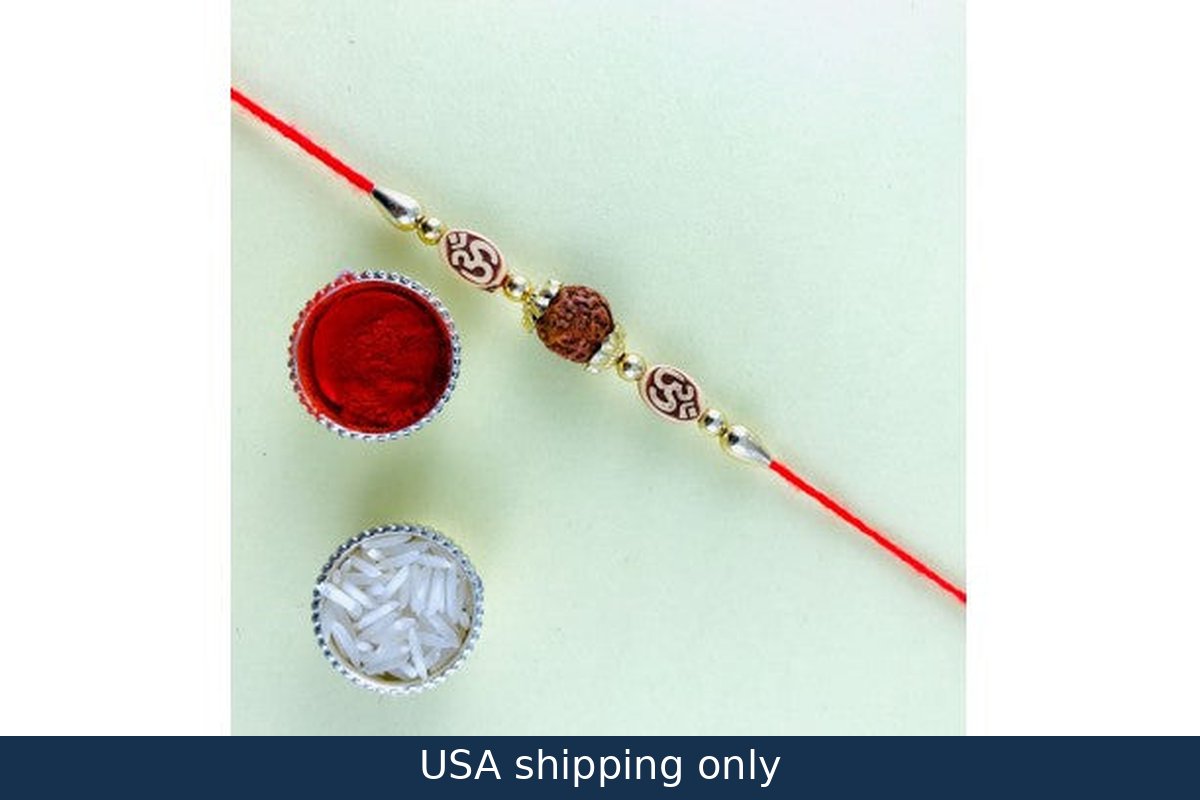Rudraksh Rakhi with OM – delivery in USA