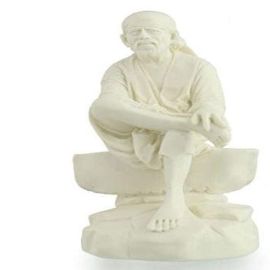 Saibaba Statue White for Home Decor