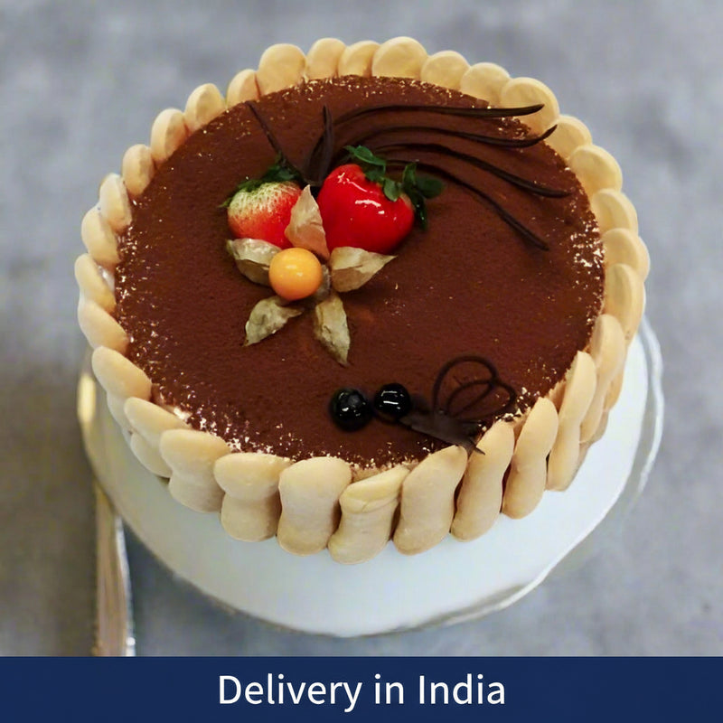 Tiramisu Cake Special with Ladies Fingers 1kg ( Non Alcoholic) - India
