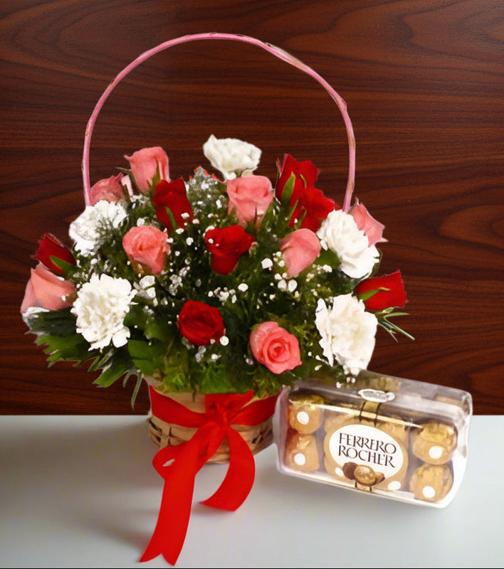 Ferrero and Roses Basket - India