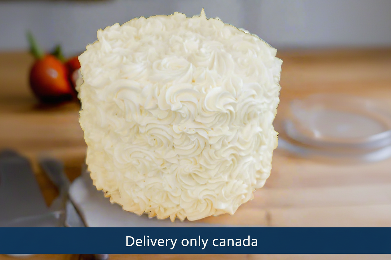 White Rose Flower Design Cake – delivery in Canada