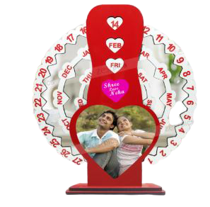 Wooden Perpetual Photo Calendar – India